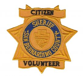 San Bernardino County SHERIFF Citizen VOLUNTEER Soft Badge Patch